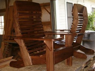 Walnut Deck Chairs
